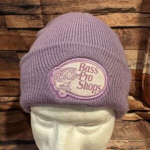 Bass Pro Shops Lavender Beanie Winter Stocking Hat Fishing Outdoors Hunting